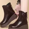 Botas Martin de Terciopelo Grueso para Otoño e Invierno, Modelo Nuevo 2026 para Mujer, Venta Caliente, Moda, Chelsea que Aumentan la Altura, Botines de Cuero Suave Adelgazantes