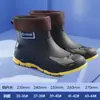 Botas de Lluvia de Moda de Verano para Hombre, Usables, Suaves, Antideslizantes, Suela Plana, Zapatos para Exteriores, Botas de Lluvia para Cocina, Zapatos de Goma