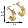 Pendientes Retro de Moda con Incrustaciones de Malaquita en Forma de C Pendientes de Otoño e Invierno Atmosféricos de Gama Alta de Nicho Pendientes de Lujo Accesibles para Mujer