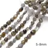 Pulseira de Contas de Pedra Natural de Formato Especial com Furo Reto, Contas Soltas para Pulseira e Colar DIY Feito à Mão, Acessórios de Decoração