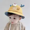 Gorro de bebé primavera y otoño verano estilo coreano para niños lindo súper lindo gorro de pescador para niños y niñas gorro de lavabo fino de moda