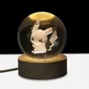 Viajando en el Espacio, Luz de Noche Tallada en 3D, Base de Madera Maciza, Regalo de Cumpleaños, Regalo de Vacaciones, Bola de Cristal, Navidad