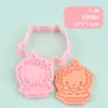 Molde para Galletas 3D de Gato Kt Navideño con Diseño Realista de Prensa Tridimensional DIY, Material Seguro, Fácil de Limpiar