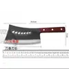 Cuchillo para picar huesos forjado acero alto manganeso alta dureza corte pesado cuchillo para huesos comercial picar hueso grande siete estrellas grueso cuchillo para cortar huesos
