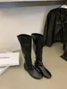 Primeiro Encontro Temporada 2026 Outono/Inverno Novas Botas Longas de Bico Redondo Estilo Coreano para Mulheres Botas Emagrecedoras de Inverno Botas Elásticas de Salto Interno que Aumentam a Altura