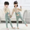 Pijama Infantil para Primavera, Outono e Inverno, Algodão Puro, Roupa Íntima para Meninos e Meninas, Roupas de Outono e Conjuntos de Calça Longa para Meninos, Roupas de Casa Infantis de Manga Longa