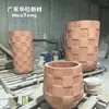 Maceta de arte paisajístico de cemento UHPC, jardinera rectangular para partition de calle comercial, jardinera para proyecto de área escénica de turismo cultural