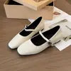 Zapatos Mary Jane para mujer talla grande 2026 estilo francés primavera versátiles, zapatos planos de cuero, nuevos slip-on de suela blanda