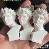 Simples Arte Gesso Estátua Chaveiro Blush David Pingente Namorada Namorado Aniversário Presente Bolsa Acessórios