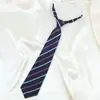 Jk Estilo Japonês Preguiçoso Sem Laço Elástico Gravata Borboleta Masculina Feminina Floral Versátil Foto de Formatura Escolar Listrada Tendência Universitária