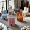 Cadeira de Maquiagem Celebridade da Internet Orelhas de Coelho Estilo Creme Designer Moderno Minimalista Quarto Luxo Acessível Banqueta de Vestir Cadeira de Formato Especial