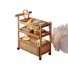 Mesa de Centro Móvil 2026 Estilo Nuevo Lujo Ligero Sensación de Alta Gama Estilo Vintage Carrito Pequeño Mesa Auxiliar Gabinete Lateral de Sofá Sala de Estar Uso Doméstico