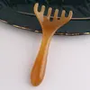 Pente de chifre cinco dentes dois chifres rastelamento e tendões beleza raspagem massageador cabeça meridiano penteado rosto tendões faciais