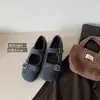 Zapatos Mary Jane de Piel Sintética para Mujer Gu Yun con Tacón Oculto, Nueva Colección Otoño/Invierno 2026, Zapatos Planos de Ballet de Piel Sintética