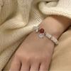 Pulseira Elegante de Luxo Leve Colorida Pedra Natural Chinesa Étnica Lótus Ruyi Estilo Nacional Pulseira Melhor Amigo Joia