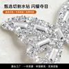 Nuevo Estilo Mariposa 3D de Pedrería de Cristal Lazo de Alto Brillo Pegatinas de Pedrería Hotfix Materiales de Decoración para Ropa DIY Accesorios para el Cabello