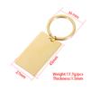 Punto Acero de Titanio Personalizado Simple Geométrico Rectangular Llavero Accesorios Brillante Láser Grabado Etiqueta Colgante