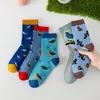 Calcetines de comercio exterior transfronterizos estilo académico coreano japonés para mujer, lindos calcetines de gatito de dibujos animados para otoño e invierno, fabricantes al por mayor