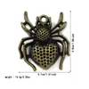 Pingente Criativo de Aranha em Liga Retro Acessórios para Joias DIY Pingente de Colar Criativo Pingente em Forma de Estrela de Bronze Antigo