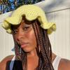 Nuevo sombrero de encaje tejido a mano de Amazon transfronterizo, sombrero para adulto, sombrero de lana con volantes, moda de Halloween