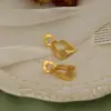Brincos de Prata Banhados a Ouro Real 18K com Agulha de Prata, Zircônia, Orelhas de Gato, Design Único, Luxo Leve e Sensação de Alta Qualidade, Atacado
