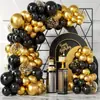 Kit de Guirlanda de Balões 105 Preto e Dourado Transfronteiriço Casamento Aniversário Pedido de Casamento Atmosfera Decoração de Local de Festa
