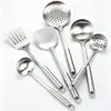 Espátula de aço inoxidável espessa, concha de sopa, espátula de fritura, escumadeira, concha para fondue, coador de sopa, utensílios de cozinha domésticos, conjunto de espátulas e colheres para cozinhar