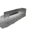Banqueta Pequena de Acrílico Ondas d'Água, Banqueta Baixa para Uso Doméstico, Banqueta Transparente para Banheiro, Banqueta Impermeável para Banho, Banqueta Pequena para Trocar de Sapatos