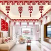 Layout de quarto de casamento terno de casamento do noivo palavra feliz flor teto do quarto conjunto completo de decoração da sala de estar suprimentos de casamento grande