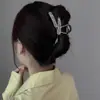 Pinza para el pelo de tiburón de aleación de zinc, fresca y dulce, estilo japonés y coreano, para verano 2025, para mujeres, simple y elegante para recogidos en la nuca