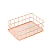 Cesta de Almacenamiento de Hierro Simple Transfronteriza Organización de Escritorio de Dormitorio Cesta para Snacks Cesta de Almacenamiento Caja para Artículos Varios Caja para Almacenamiento de Cosméticos