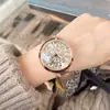 Milisha Relógio Feminino de Quartzo Grande Mostrador Luxo Completo Diamante Personalizado Moda Mostrador Giratório Feminino À Prova d'Água Atacado