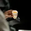 Xícara de Chá Moji Porcelana Branca Boca de Flor Pintada à Mão Conjunto de Chá Kung Fu Xícara de Chá Borboleta Pintada em Subglaze Doméstica Xícara de Chá de Cerâmica Xícara de Fragrância