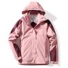 Conjunto de montanhismo feminino de carregamento ao ar livre da marca Tide três em um de duas peças destacável forrado com lã espesso outono e inverno