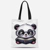 Amazon Transfronterizo Bolsa de Lona de Panda de Dibujos Animados Nueva y Linda Bolso de Mano para Estudiante y Trabajador de Oficina Bolsa de Viaje al Trabajo Al por Mayor