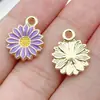 Accesorios para joyería DIY de aleación: Colgantes de flor de goteo de aceite, girasol y margarita para pendientes, collares y llaveros, un superventas transfronterizo