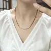 Collar de Cuentas Tejidas Forma de Grano de Arroz Siete Granos Chapado en Plata Hilo Rojo Cuentas Accesorios para Mujer Joyería para Mujer Apilable Lujo Ligero Estilo de Nicho