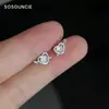 [Una Flecha Atraviesa el Corazón] Pendientes de Aguja Chapados en Plata Incrustados con Circonita, Pendientes Pequeños y Delicados de Estilo Fresco, Suministro de Pendientes de Fábrica