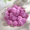 T 4.5cm Flores de Hortensia Artificiales Pequeñas DIY Corona Hecha a Mano Materiales para Accesorios de Cabello Decoración de Boda Pared de Flores Flores Falsas