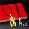 Nuevo Colgante Colgante Corazón de Cuentas de Ábaco Chapado en Oro Collar Chapado en Oro Centro Comercial Evento de Empresa Regalo Promocional Colgante Mujer