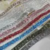 Renda Brilhante com Lantejoulas e Contas Bordadas à Mão, Largura 4cm, Acabamento para Vestido de Noiva DIY, Decoração de Cinto, Material para Palco