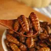Pupas de Gusano de Seda Crujientes Listas para Comer, Especialidad de Shandong, Pupas de Gusano de Seda Pequeñas Fritas Cinco Especias, Snacks Cocidos, Venta al por Mayor para Uso Comercial