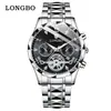 Reloj Longbo Longbo 83719 Venta al por Mayor Reloj de Cuarzo Transfronterizo Cronógrafo de Tres Ojos y Seis Manecillas Reloj Deportivo para Hombre Hombres