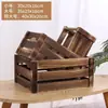 Caja de Almacenamiento Rectangular Caja Retro Cajón Simple Cesta de Frutas Cesta de Almacenamiento de Madera Maciza Caja Doméstica para Comestibles