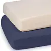 Funda de Cama de Dos Piezas de Tela Creada Transfronteriza Hilo de Algodón para Bebé Color Sólido Cubierta Completa para Cama de Bebé Sábana de Cama Transpirable de Hilo de Algodón de Doble Capa
