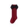 2025 Bow Children's Ins Mid-Socks Meninas Primavera Outono e Verão Fino Bebê Bebê Classe A Algodão Meias Transfronteiriças