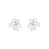 Pendientes de Orquídea del Valle Vacío Elegantes de Alta Gama Aguja de Plata Lujo Ligero Pendientes Versátiles Pendientes Moda Nuevo Estilo Pendientes de Circonita para Mujeres