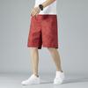 Pantalones Deportivos Casuales de Algodón Puro de Verano Transfronterizo para Hombre, Pantalones Cortos de Playa Delgados Rectos Sueltos Camuflaje Pantalones Medios