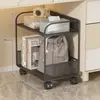 Prateleira de armazenamento sob a mesa, estante lateral da mesa, mesa de escritório móvel de chão, armazenamento de livros e mochilas para estudantes, prateleira de armazenamento com rodinhas