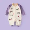 Mono de bebé primavera y otoño ropa de algodón puro para recién nacidos niños y niñas mameluco de bebé ropa exterior de dibujos animados moda